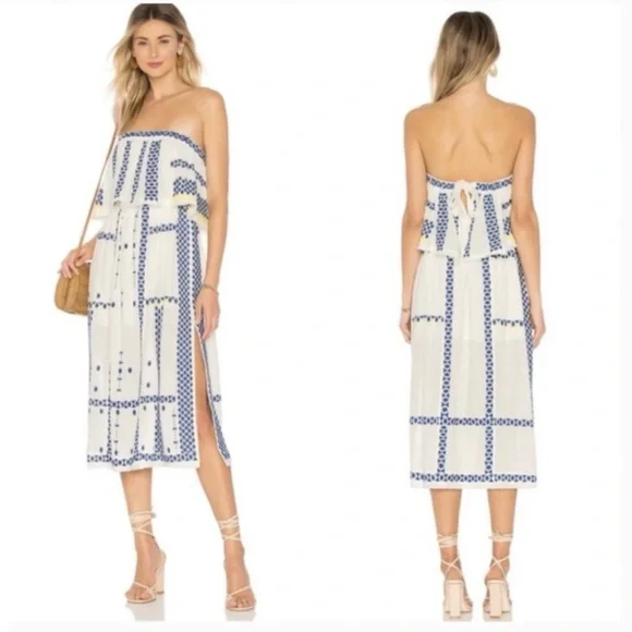 Free People Embroidered Wild Romance Dress OB811427 M - Picture 1 of 10